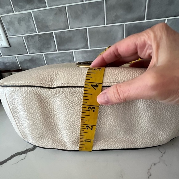 Coach Elle Hobo Shoulder Crossbody Handbag Hobo Pebbled Leather Off White - Picture 10 of 16